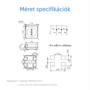 SMD RGB2121 teljes színű LED elemek kijelzőhöz