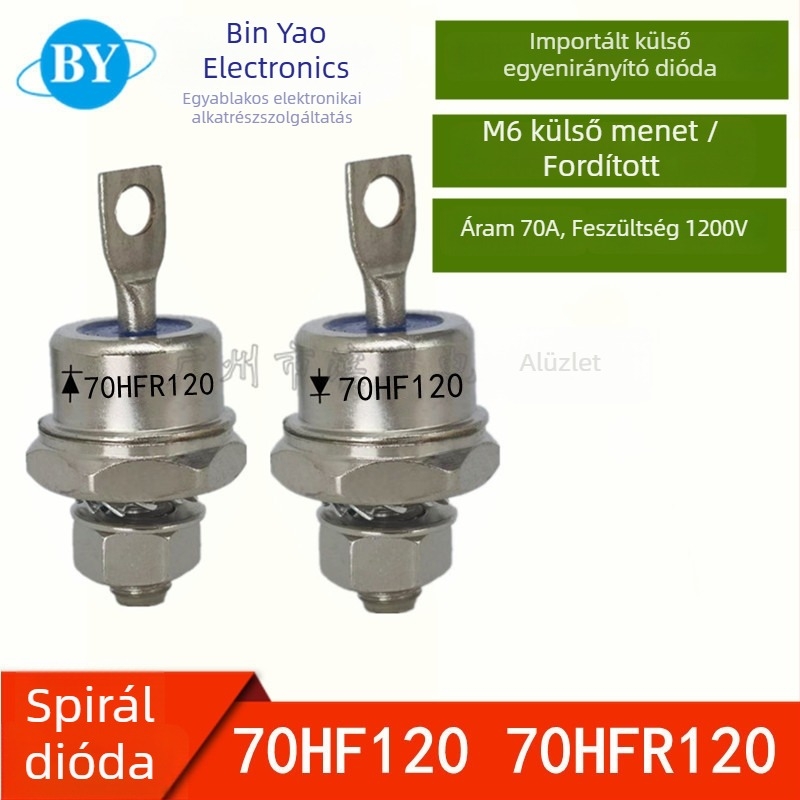 Spirálisan egyenirányító dióda 70HF120, 70HFR120, 70A/1200V