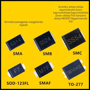 SS510L SMB felületszerelt Schottky dióda, alacsony VF, alacsony feszültség esés, SMB/DO-214AA csomagolás