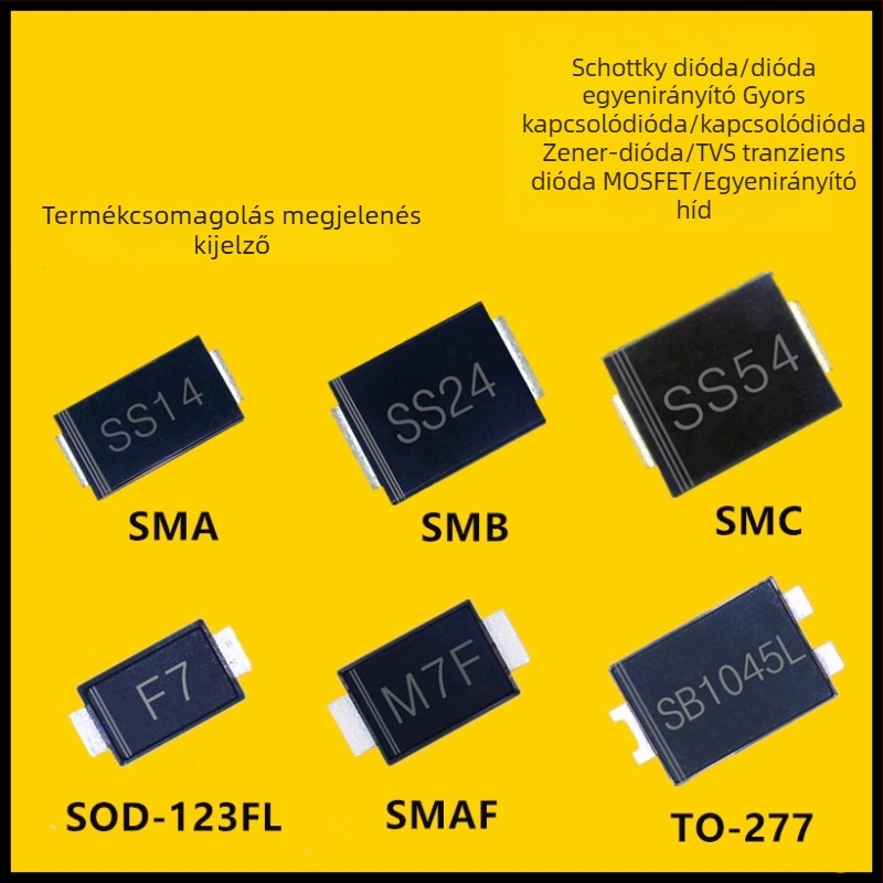 SS510L SMB felületszerelt Schottky dióda, alacsony VF, alacsony feszültség esés, SMB/DO-214AA csomagolás