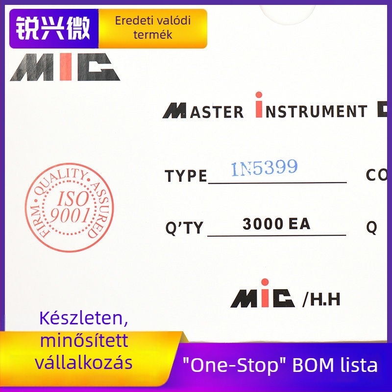 1N5399 DO-15 egyenirányító dióda, 1 kV, 1,5 A, DO-15 csomagolás, általános felhasználás, Ruixingwei