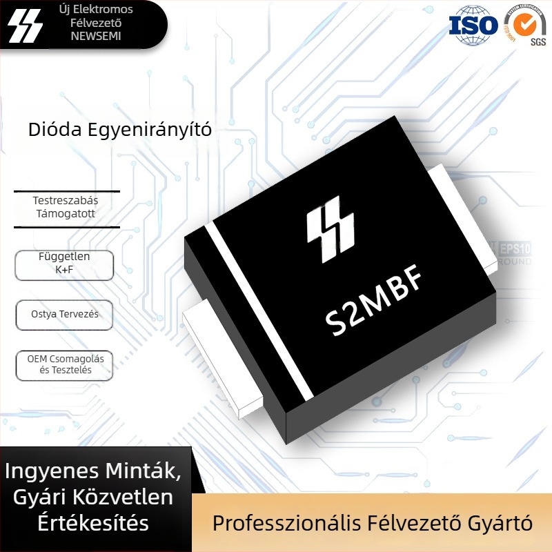 S2MBF SMBF csomagolású 2A 1000V magasfeszültségű SMD egyenirányító dióda