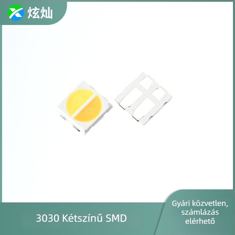 Két színű SMD LED gyöngyök 3030, patch 3 mm