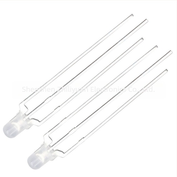 F3 3 mm diffúz körfejű két színű LED-diódák, piros/zöld és piros/kék, közös anód és közös katód, through-hole LED