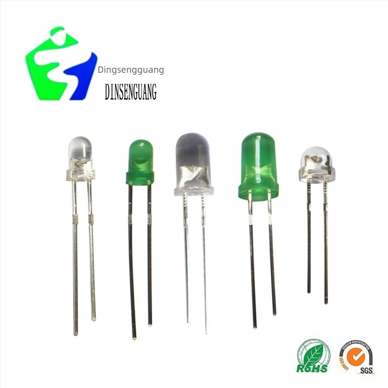 F3/F5 zöld LED plug-in (3 mm és 5 mm)