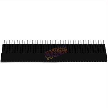 PC104 ipari minőségű egy soros női csatlakozó, 1×40 érintkező, 4,7 mm-es érintkezési távolság, 18,5 mm izolátor magasság, teljes hossz 23,2 mm, műanyag szigetelés