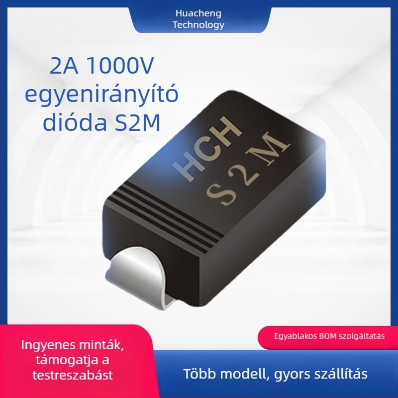 S2M egyenirányító dióda, SMAF csomagolás, 2A 1000V, SMD dióda