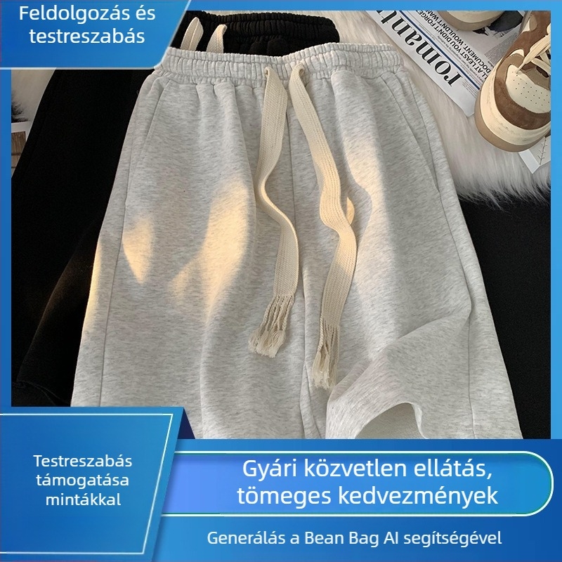 Egyedi egyszínű fiúknak tervezett sportshortok, nyár, laza, casual, capri hosszú