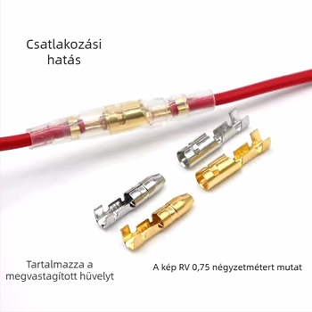 Golyó típusú 4,0 mm-es sárgaréz terminál vezetékhez, férfi és női csatlakozó burkolattal
