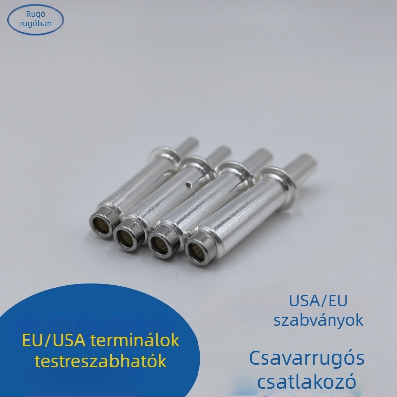 3mm–6mm Európai szabványú EV töltőpin és aljzat torziós rugós terminállal