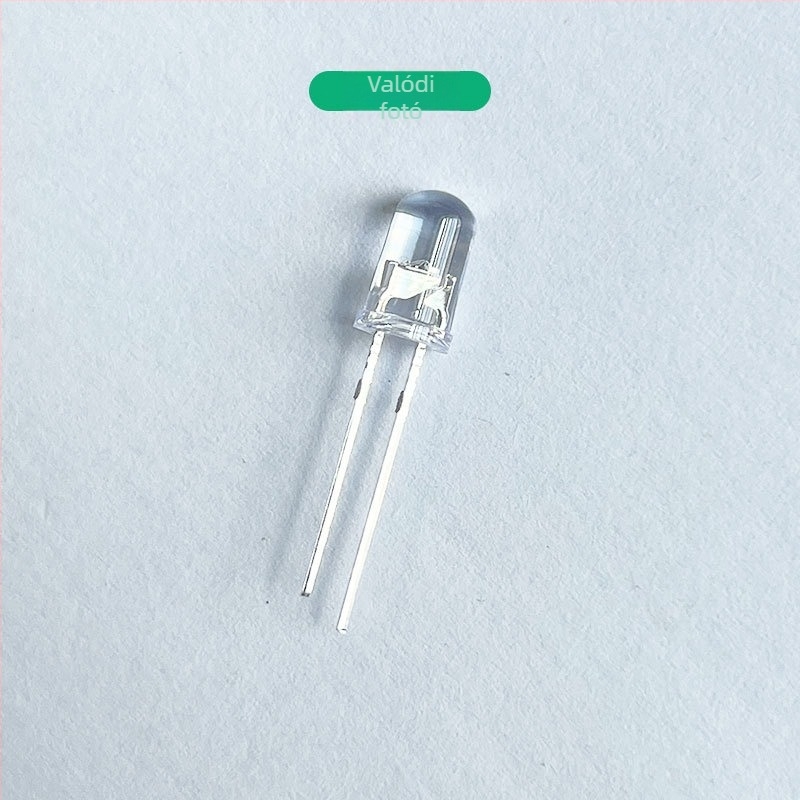5 mm átlátszó RGB LED gyöngyök gyors és lassú villogással, közvetlen csatlakoztatással, piros, kék, zöld