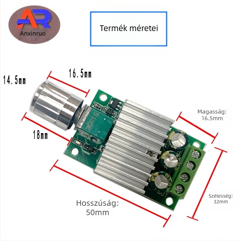 PWM DC motor sebességszabályozó, 12–24V, 10A nagy teljesítményű kapcsoló 1210BK chippel