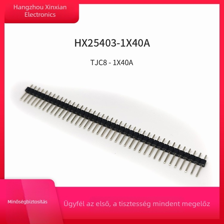 HX25403-1*40A egy soros, egyenes tűfejű csatlakozó TJC8/Dupont Zhejiang Red Star