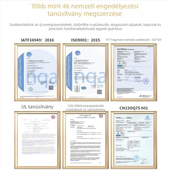 Új Nemzeti Szabvány 2+4 csatlakozó elektromos járművek Li-ion akkumulátorainak töltéséhez, por- és vízálló energiatároló csatlakozó
