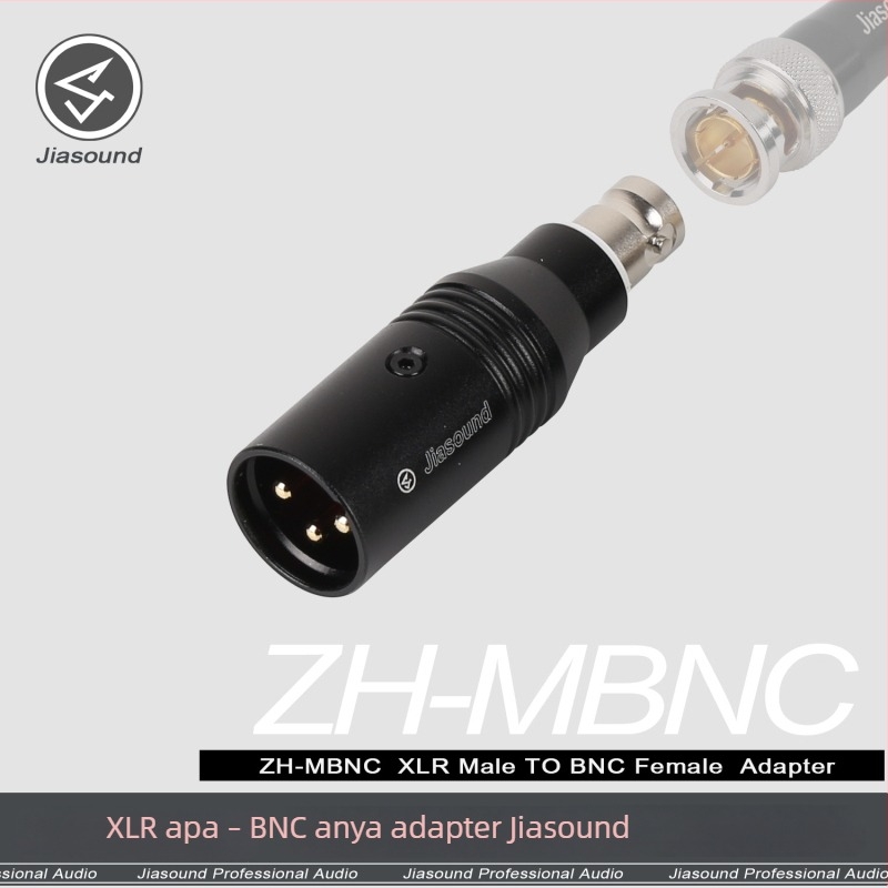 Aranyozott XLR férfi adapter Q9 SDI-BNC női koaxiális audió átalakító