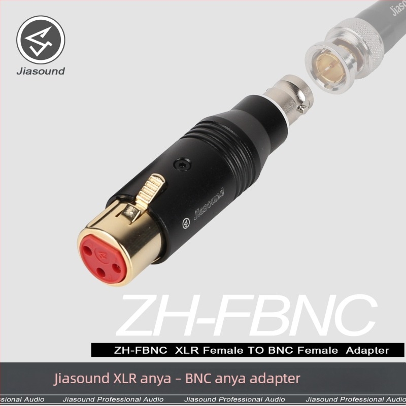 Aranyozott XLR férfi adapter Q9 SDI-BNC női koaxiális audió átalakító