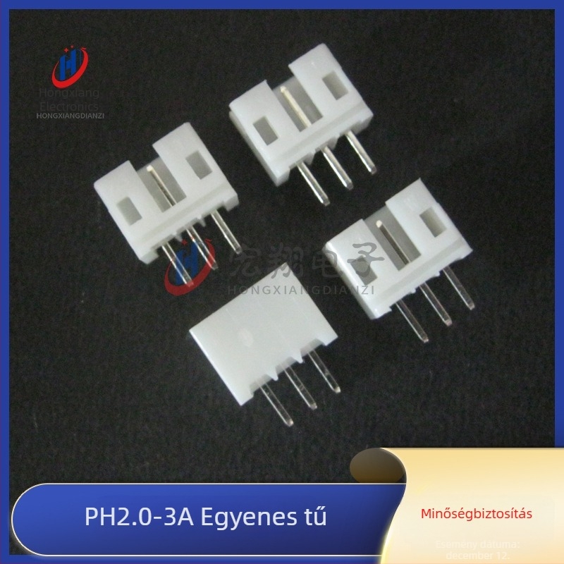 PH-3A egyenes tűcsatlakozó, 2,0 mm-es közép, PH2.0-3P, 3-pins