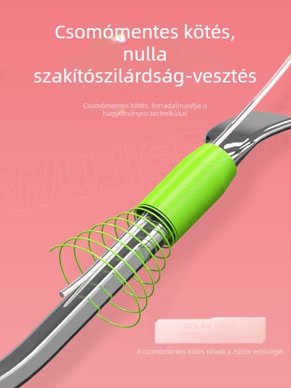 Előre kötött dupla horoggal ellátott horgászkészlet vezetővonalával – készre kötve