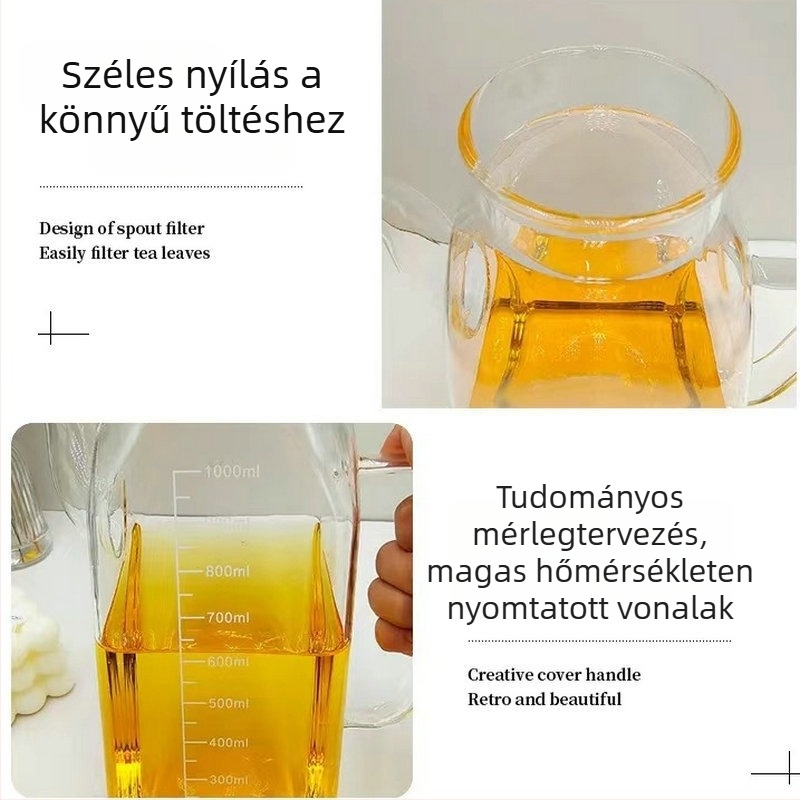 Konyhai olajtartó üveg, nagy kapacitású, szivárgásmentes, öntési kontrollal, vastag üveg a mindennapi főzéshez