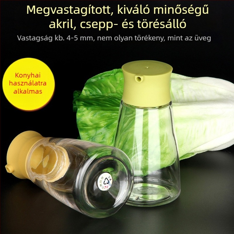 PC és akril olajtartó készlet üveggel – szivárgásmentes, fűszer- és szójaszósz üveg a konyhába