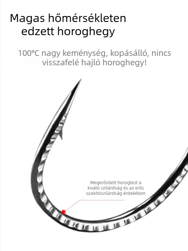 8003 Megerősített fordított horog puha csali és giliszta-utánzat — mandarín hal, sügér és balin számára