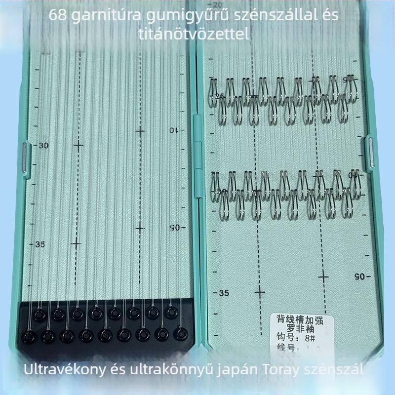 O-kör gyűrűs horgászhorog hosszú nyele, dupla horog, kézzel kötött, tilápia számára