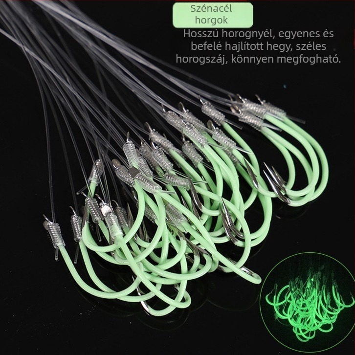 Maruyo fénylő tengeri horgászhorog, kézzel kötött, fluoreszcens, tüskés, 16-os méret