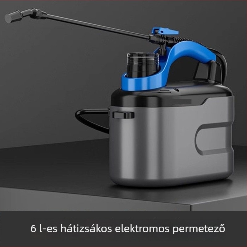 6L vállon átvihető elektromos permetező a házi kertekhez, magasnyomású fertőtlenítő permetező