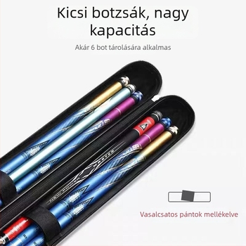 Többcélú horgászbot táska merev héjjal, vízálló és kopásálló, nagy kapacitású csali- és felszereléstartó, könnyű
