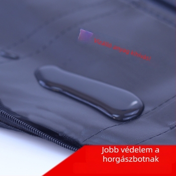 Merev falú horgászbot-táska, háromszögletes aljzattal, 130/125-ös méret, kompakt