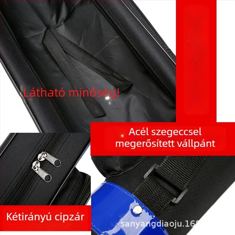 Merev falú horgászbot-táska, háromszögletes aljzattal, 130/125-ös méret, kompakt