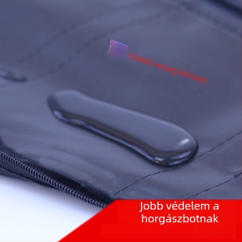 Merev falú horgászbot-táska, háromszögletes aljzattal, 130/125-ös méret, kompakt