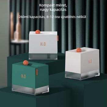 Ben Qin Box asztali aromaterápiás párásító permetezővel, színes éjszakai fénnyel, kompakt és csendes