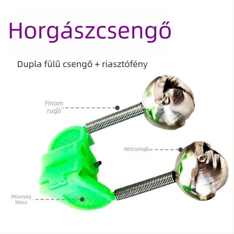 Tengeri horgászcsengő riasztóval és kiegészítőkkel