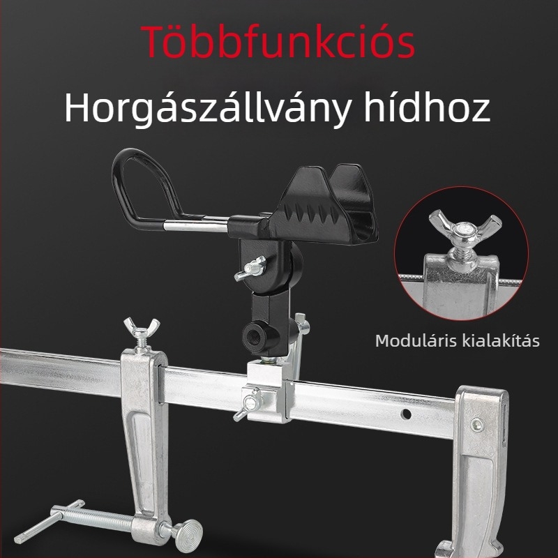 Többfunkciós horgászbot-tartó – összehajtható, fémből készült állvány bárkához, tengerhez és jéghez