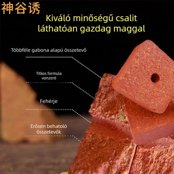 Bor aromájú rizs csalétek kockák, azonnal oldódóak, alacsony hőmérsékleten, vadvízi horgászathoz