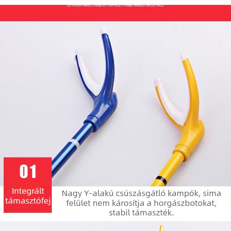 Szénszálas orsótartó talajba rögzíthető, kivitel rekesz és horgászszék, turret stílus