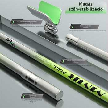 Szénszálas horgászbot-tartó állvány, ultrakönnyű, megerősített, nagy halakhoz