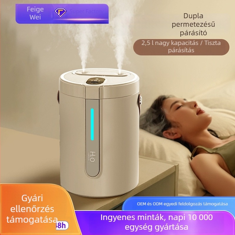 Aromaterápiás párásító digitális kijelzővel, nagy kapacitású, USB hordozható a hálószobába