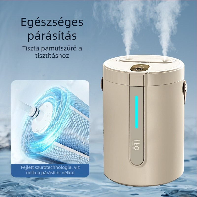 Aromaterápiás párásító digitális kijelzővel, nagy kapacitású, USB hordozható a hálószobába