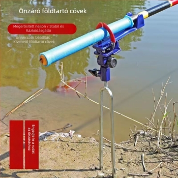 Önzáró horgászbot-tartó talajba szúrható, rozsdamentes acélból