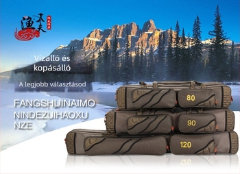 Megerősített, vízálló nagy kapacitású horgászfelszerelés táska orsók és műcsalik számára