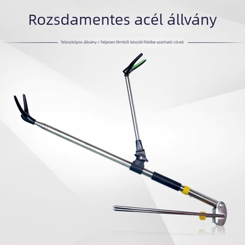 Rozsdamentes acél horgászbot-tartó földbe szúrt betéttel