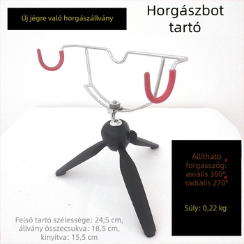 Fénylő jéghorgászbot-tartó, összecsukható háromlábú platformmal több bothoz