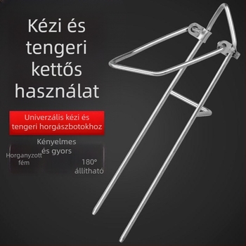 Rozsdamentes acél bottartó tengeri horgászathoz, talppal – kettős használat kézi és tengeri botokhoz