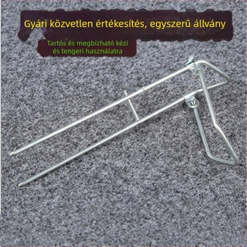 Rozsdamentes acél bottartó tengeri horgászathoz, talppal – kettős használat kézi és tengeri botokhoz