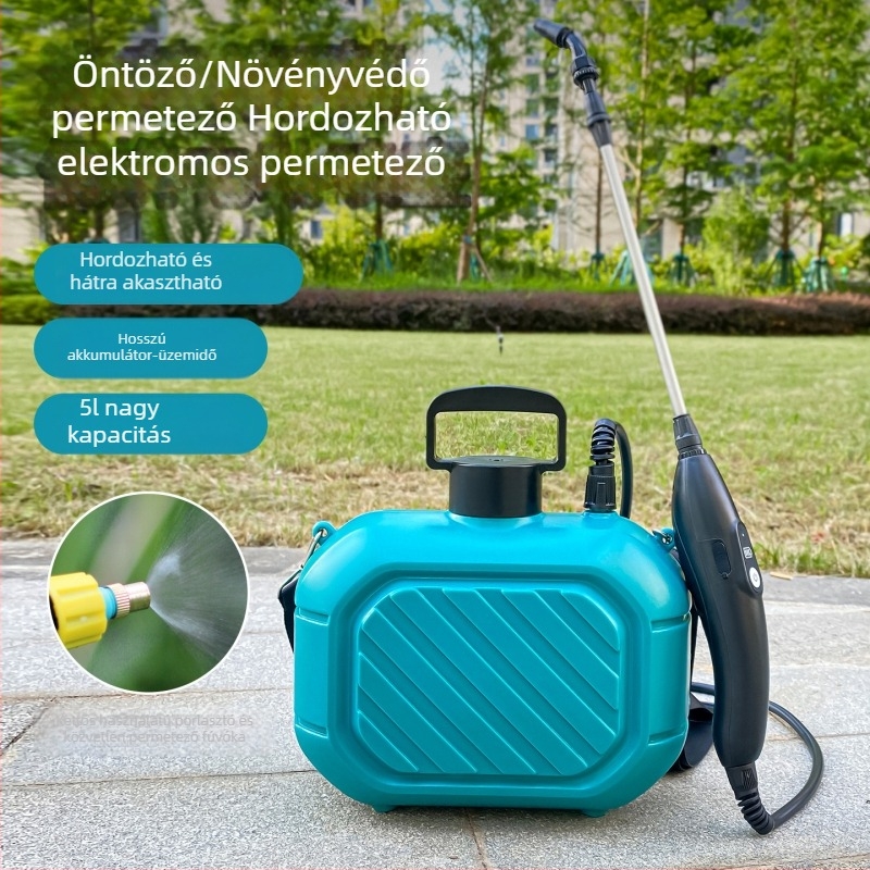 5L elektromos öntöző kanna – újratölthető permetező, kerthez és otthoni használatra, fertőtlenítésre és tisztításra