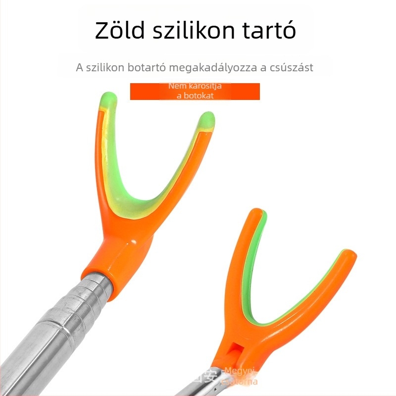 Rozsdamentes acél horgászbot állvány torony típusú tartóval, földbe süllyeszthető; hordozható horgász doboz és ülőhely kültéri használatra
