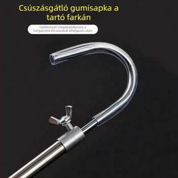 Teljesen fémből készült hosszú bottartó görgővel és moduláris tartóval