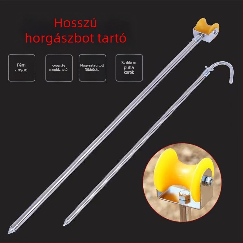 Teljesen fémből készült hosszú bottartó görgővel és moduláris tartóval
